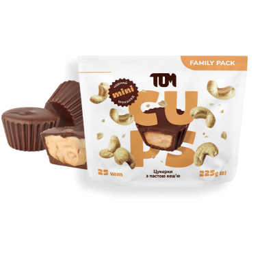 Mini Cups dark chocolate with cashew butter